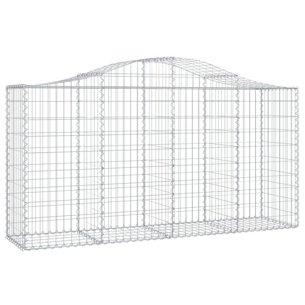 vidaXL Συρματοκιβώτιο Τοξωτό 200x50x100/120εκ. από Γαλβανισμένο Χάλυβα