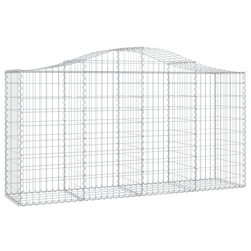 vidaXL Συρματοκιβώτιο Τοξωτό 200x50x100/120εκ. από Γαλβανισμένο Χάλυβα