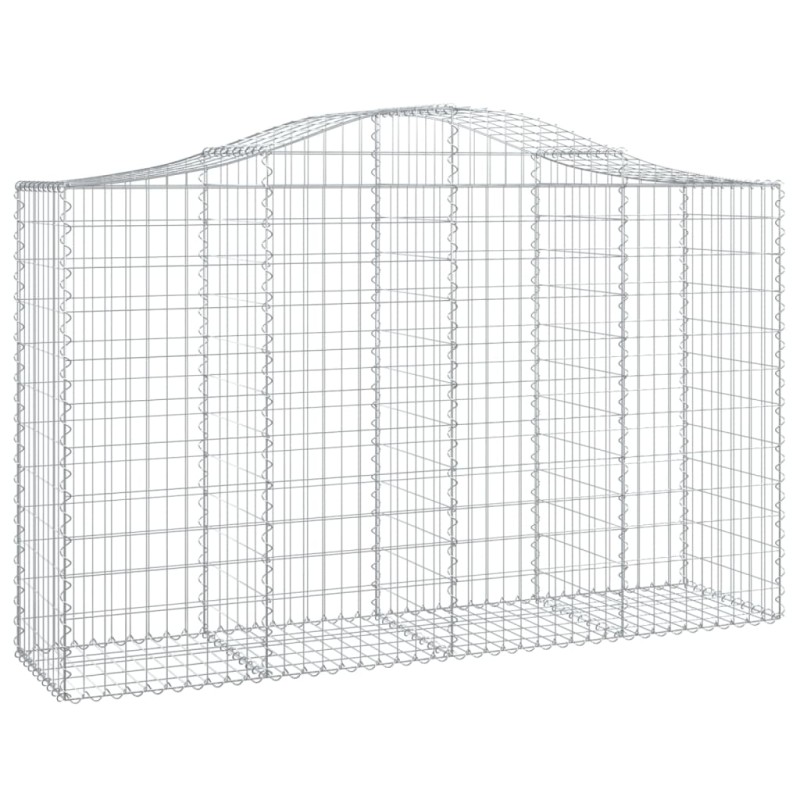 vidaXL Συρματοκιβώτιο Τοξωτό 200x50x120/140εκ. από Γαλβανισμένο Χάλυβα