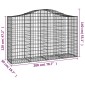 vidaXL Συρματοκιβώτιο Τοξωτό 200x50x120/140εκ. από Γαλβανισμένο Χάλυβα