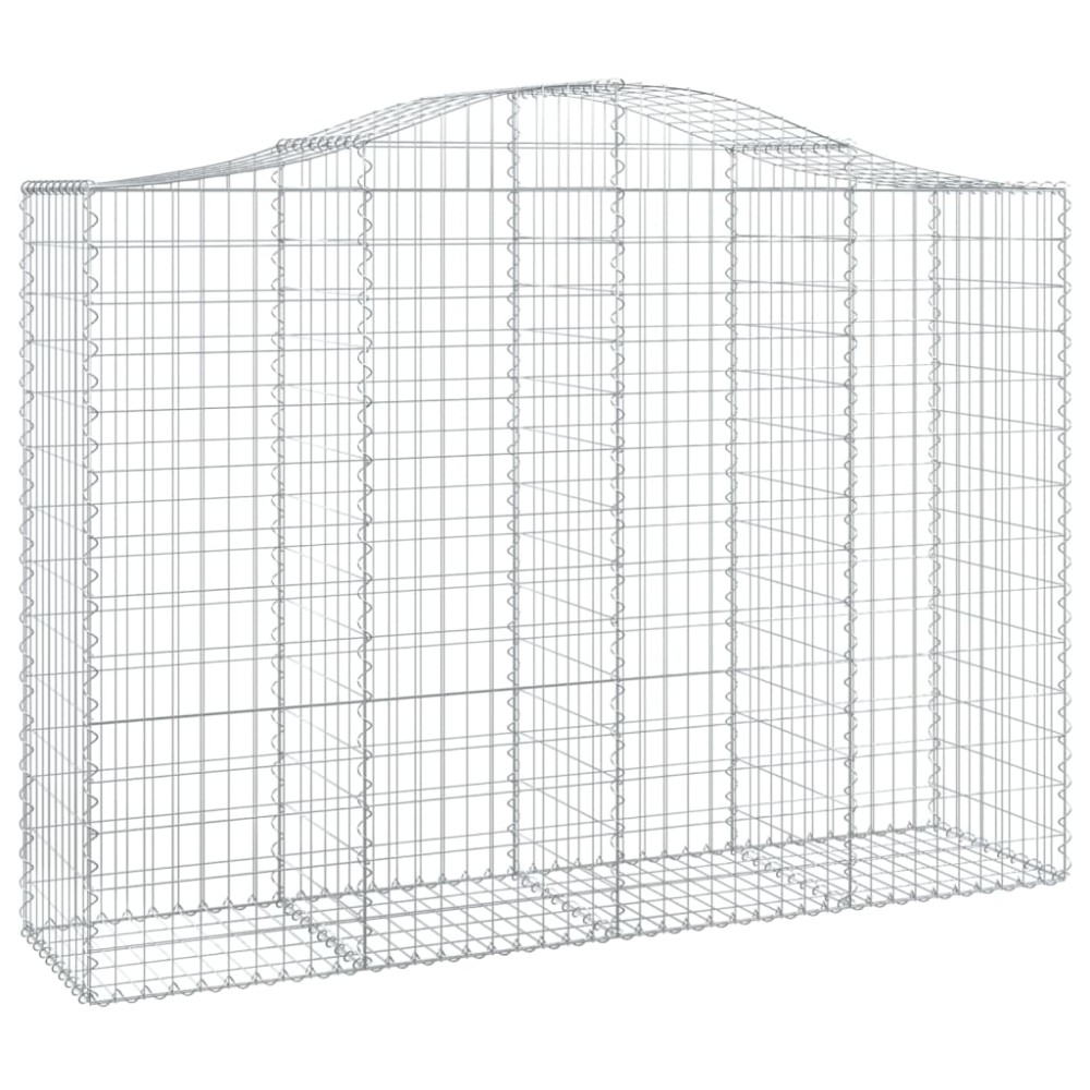 vidaXL Συρματοκιβώτιο Τοξωτό 200x50x140/160εκ. από Γαλβανισμένο Χάλυβα