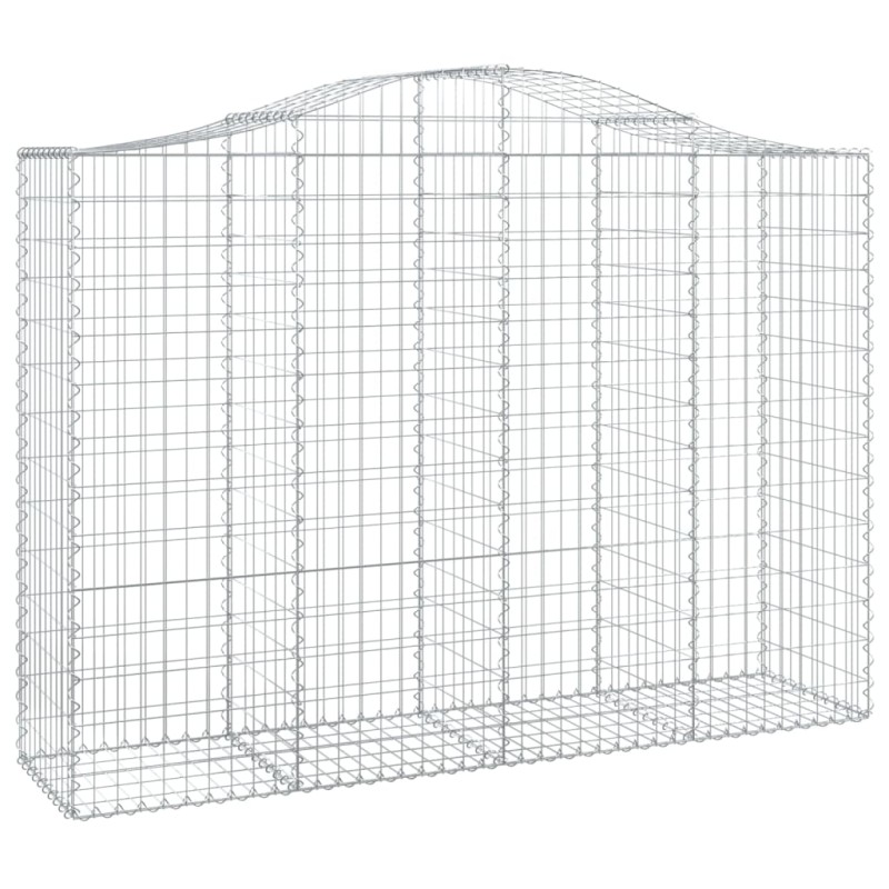 vidaXL Συρματοκιβώτιο Τοξωτό 200x50x140/160εκ. από Γαλβανισμένο Χάλυβα