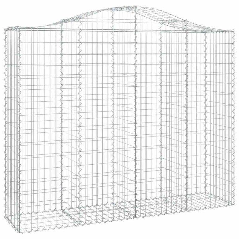 vidaXL Συρματοκιβώτιο Τοξωτό 200x50x160/180εκ. από Γαλβανισμένο Χάλυβα