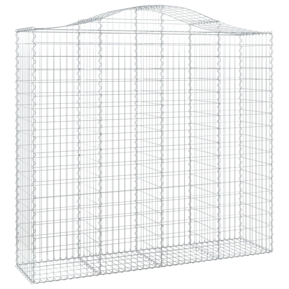 vidaXL Συρματοκιβώτιο Τοξωτό 200x50x180/200εκ. από Γαλβανισμένο Χάλυβα