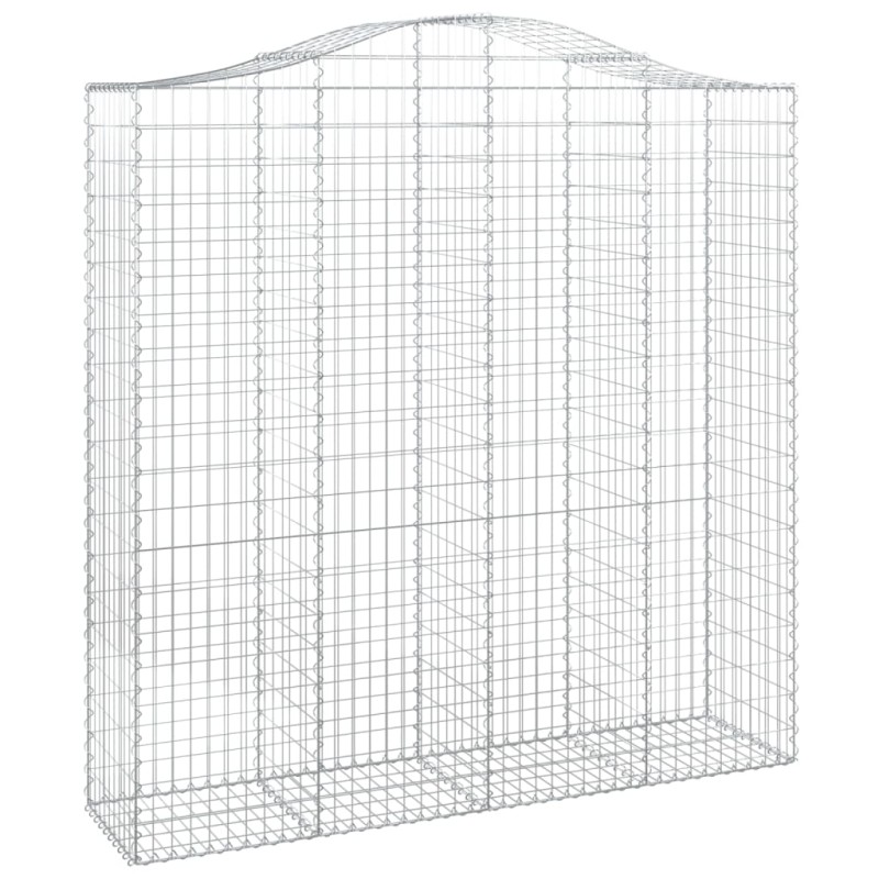 vidaXL Συρματοκιβώτιο Τοξωτό 200x50x200/220εκ. από Γαλβανισμένο Χάλυβα