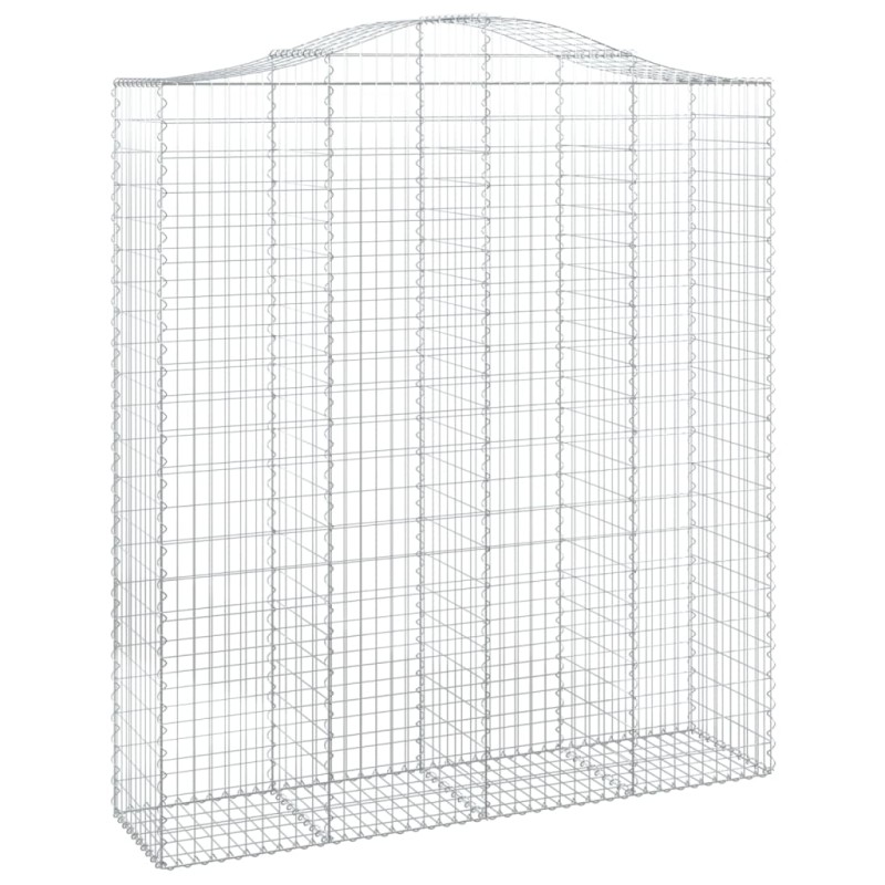 vidaXL Συρματοκιβώτιο Τοξωτό 200x50x220/240εκ. από Γαλβανισμένο Χάλυβα