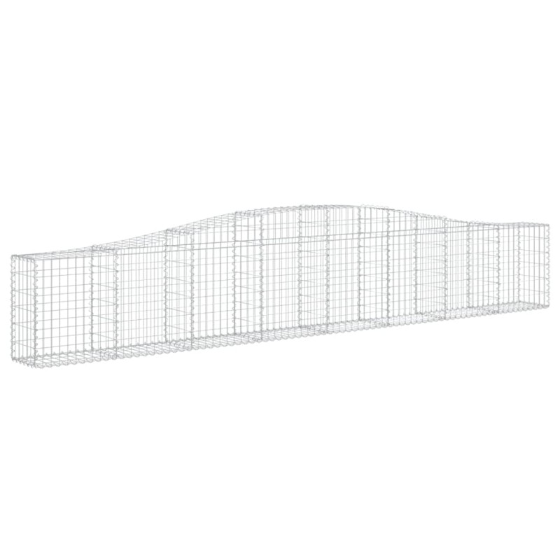 vidaXL Συρματοκιβώτιο Τοξωτό 400x30x60/80εκ. από Γαλβανισμένο Χάλυβα