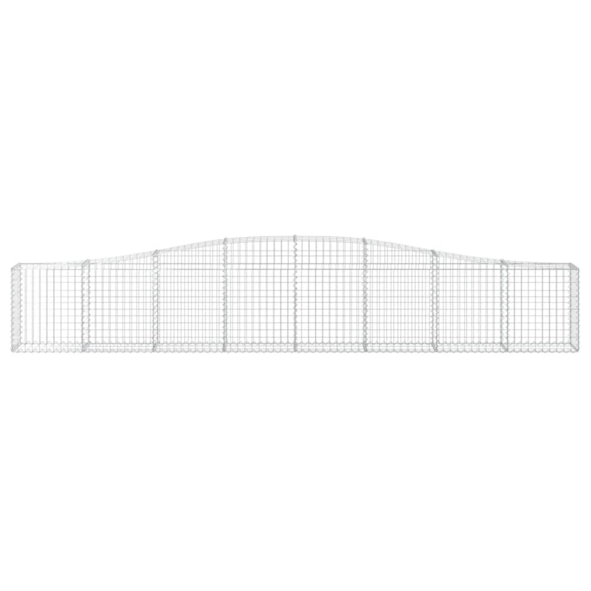 vidaXL Συρματοκιβώτιο Τοξωτό 400x30x60/80εκ. από Γαλβανισμένο Χάλυβα