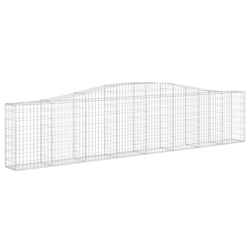 vidaXL Συρματοκιβώτιο Τοξωτό 400x30x80/100 εκ. από Γαλβανισμένο Χάλυβα