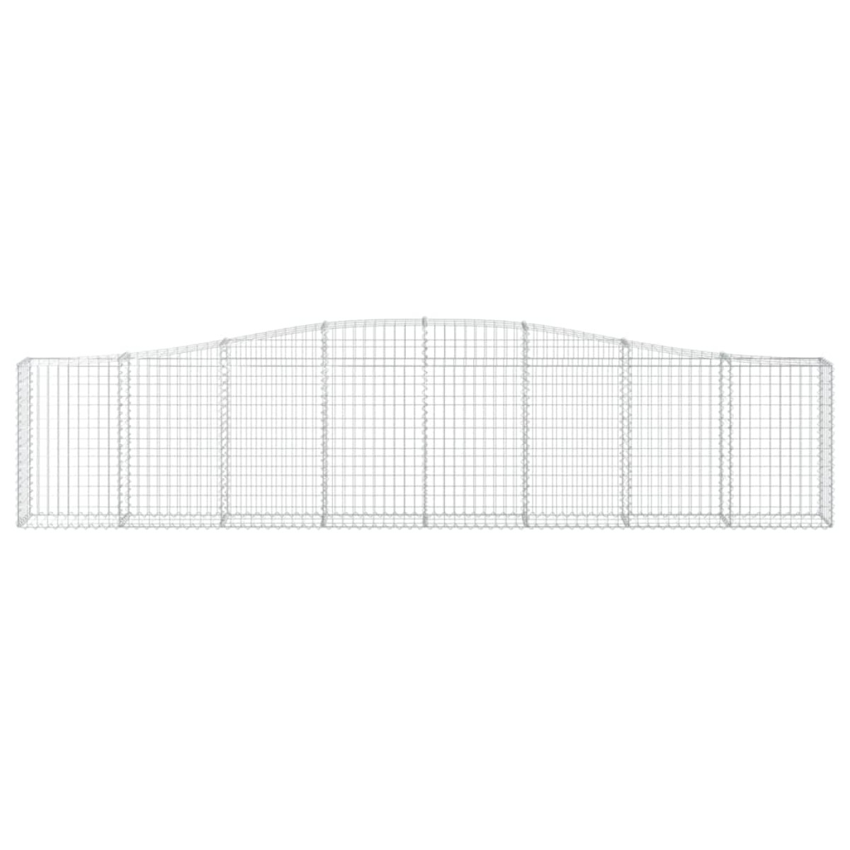 vidaXL Συρματοκιβώτιο Τοξωτό 400x30x80/100 εκ. από Γαλβανισμένο Χάλυβα