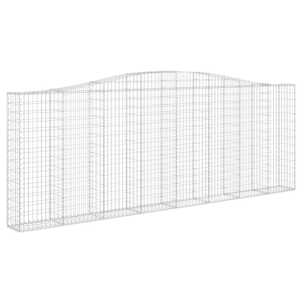 vidaXL Συρματοκιβώτιο Τοξωτό 400x30x140/160εκ. από Γαλβανισμένο Χάλυβα
