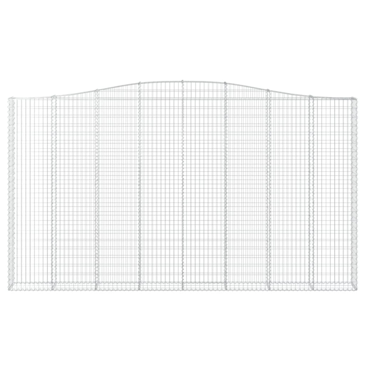 vidaXL Συρματοκιβώτιο Τοξωτό 400x30x220/240εκ. από Γαλβανισμένο Χάλυβα