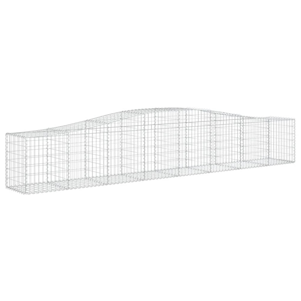 vidaXL Συρματοκιβώτιο Τοξωτό 400x50x60/80εκ. από Γαλβανισμένο Χάλυβα