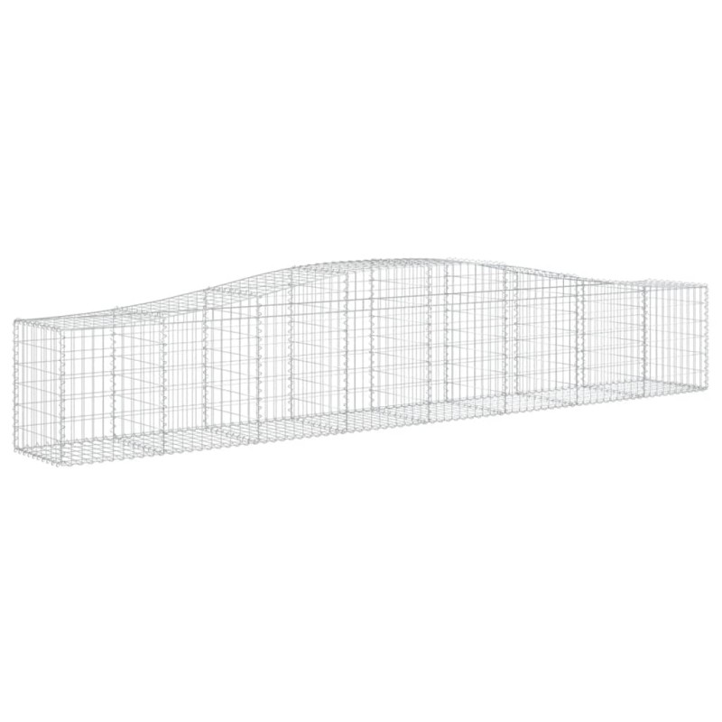 vidaXL Συρματοκιβώτιο Τοξωτό 400x50x60/80εκ. από Γαλβανισμένο Χάλυβα
