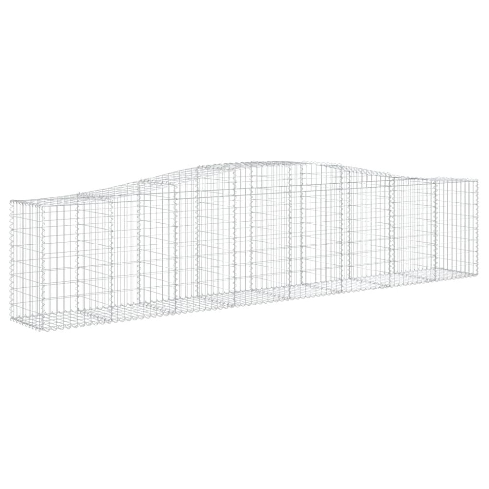 vidaXL Συρματοκιβώτιο Τοξωτό 400x50x80/100εκ. από Γαλβανισμένο Χάλυβα
