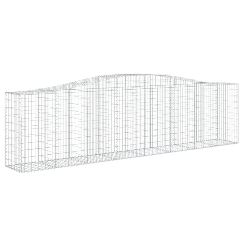 vidaXL Συρματοκιβώτιο Τοξωτό 400x50x100/120εκ. από Γαλβανισμένο Χάλυβα