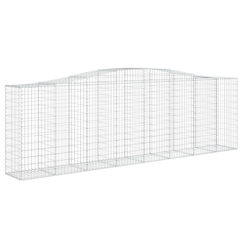vidaXL Συρματοκιβώτιο Τοξωτό 400x50x120/140εκ. από Γαλβανισμένο Χάλυβα