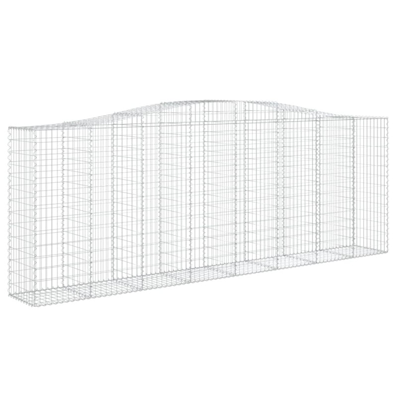 vidaXL Συρματοκιβώτιο Τοξωτό 400x50x140/160εκ. από Γαλβανισμένο Χάλυβα