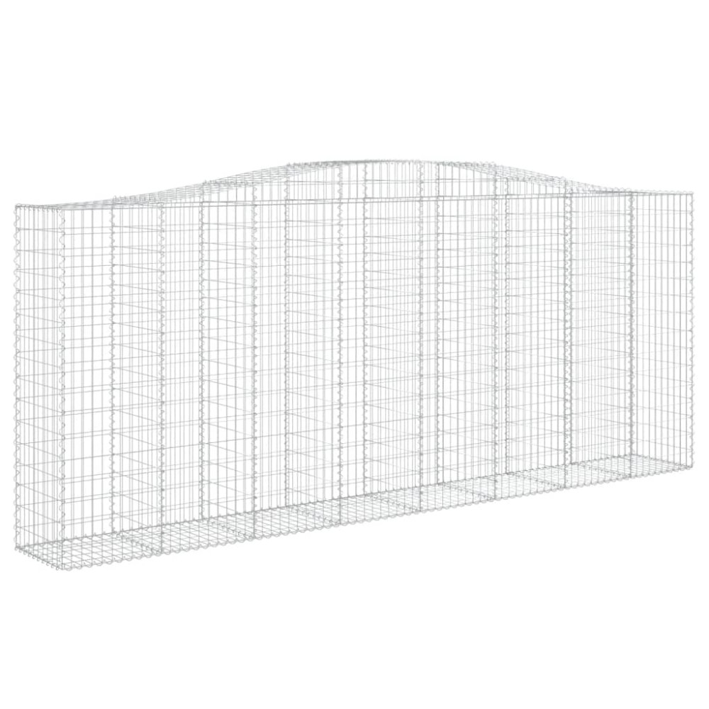 vidaXL Συρματοκιβώτιο Τοξωτό 400x50x160/180εκ. από Γαλβανισμένο Χάλυβα