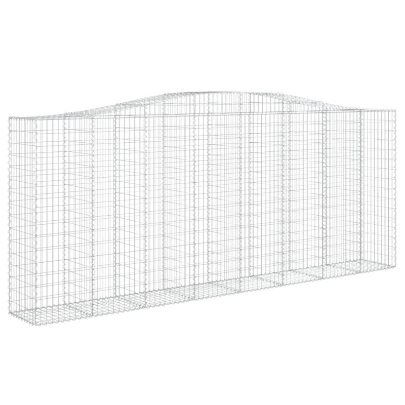 vidaXL Συρματοκιβώτιο Τοξωτό 400x50x160/180εκ. από Γαλβανισμένο Χάλυβα