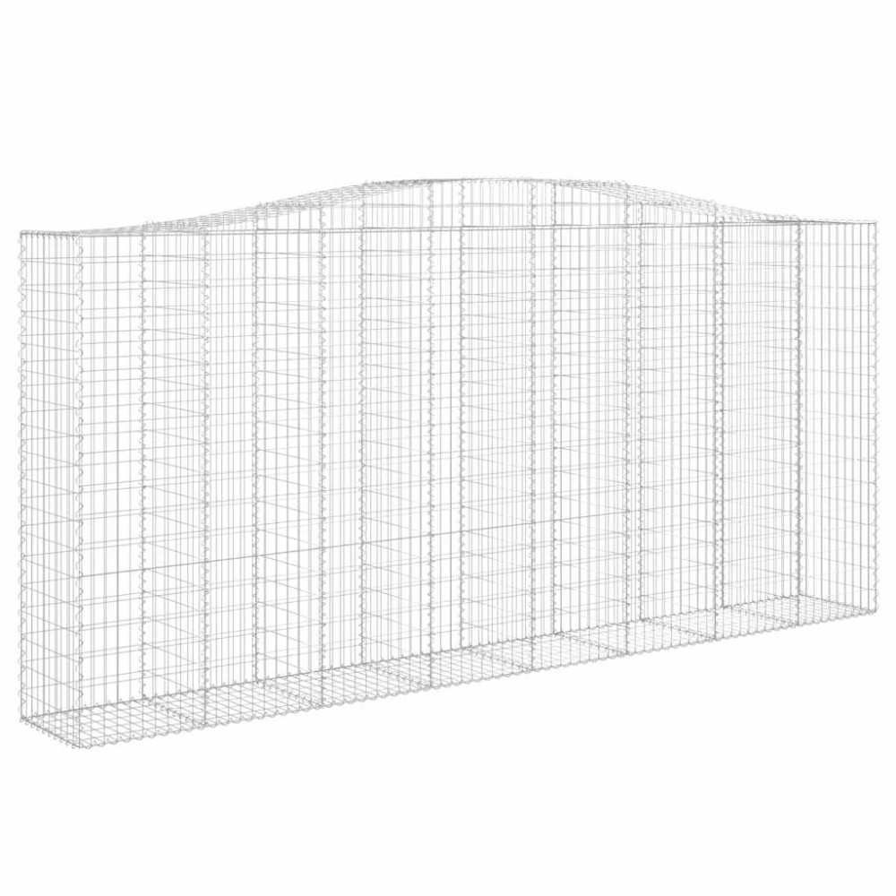 vidaXL Συρματοκιβώτιο Τοξωτό 400x50x180/200εκ. από Γαλβανισμένο Χάλυβα