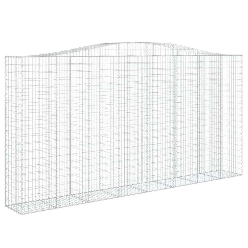 vidaXL Συρματοκιβώτιο Τοξωτό 400x50x200/220εκ. από Γαλβανισμένο Χάλυβα