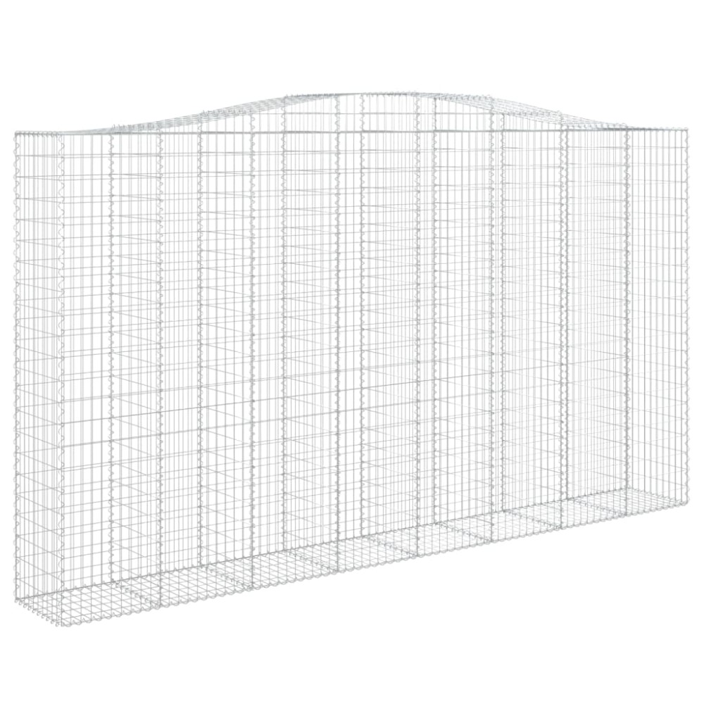 vidaXL Συρματοκιβώτιο Τοξωτό 400x50x220/240εκ. από Γαλβανισμένο Χάλυβα