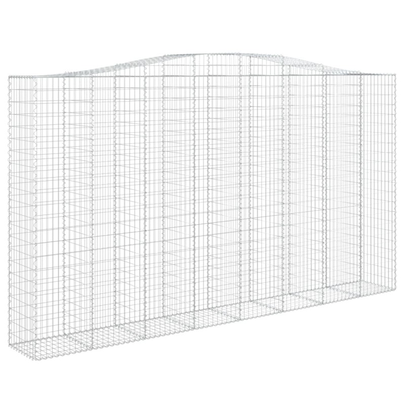 vidaXL Συρματοκιβώτιο Τοξωτό 400x50x220/240εκ. από Γαλβανισμένο Χάλυβα