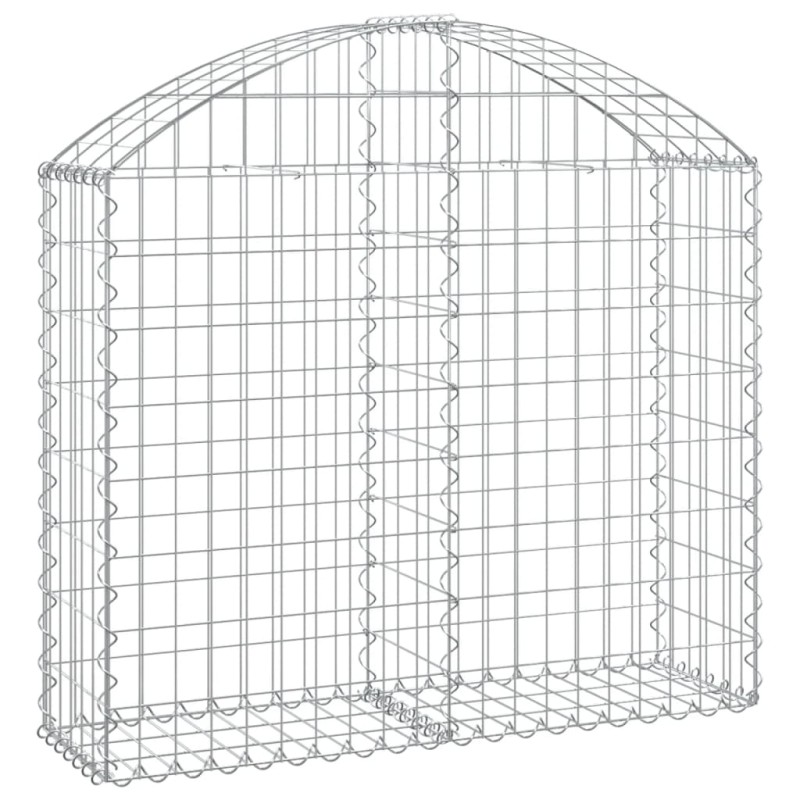 vidaXL Συρματοκιβώτιο Τοξωτό 100x30x80/100εκ. από Γαλβανισμένο Χάλυβα