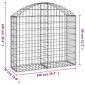 vidaXL Συρματοκιβώτιο Τοξωτό 100x30x80/100εκ. από Γαλβανισμένο Χάλυβα