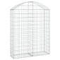 vidaXL Συρματοκιβώτιο Τοξωτό 100x30x120/140εκ. από Γαλβανισμένο Χάλυβα