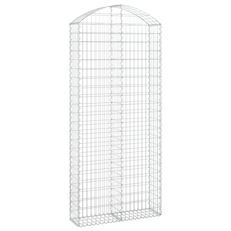 vidaXL Συρματοκιβώτιο Τοξωτό 100x30x220/240εκ. από Γαλβανισμένο Χάλυβα