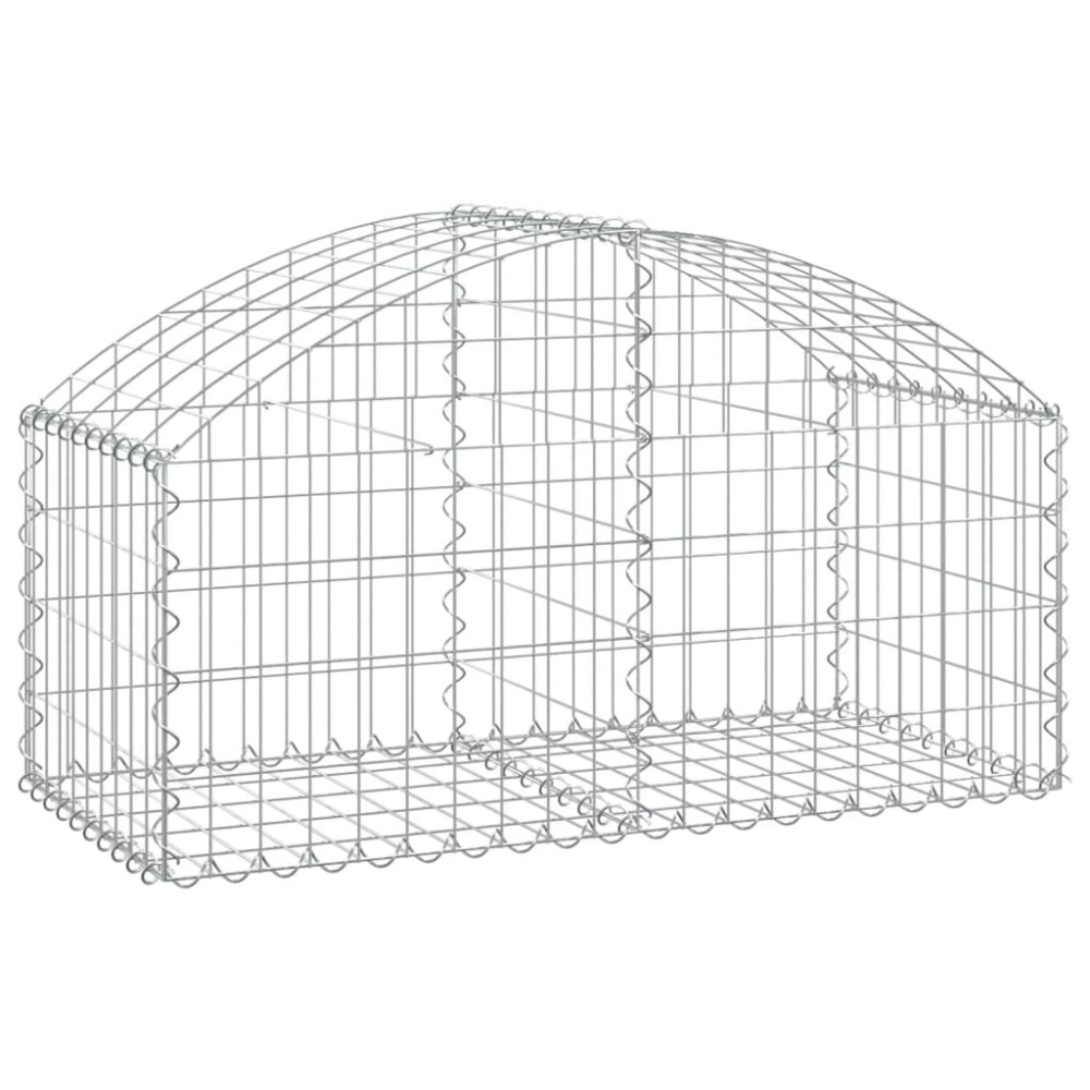 vidaXL Συρματοκιβώτιο Τοξωτό 100x50x40/60 εκ. από Γαλβανισμένο Χάλυβα