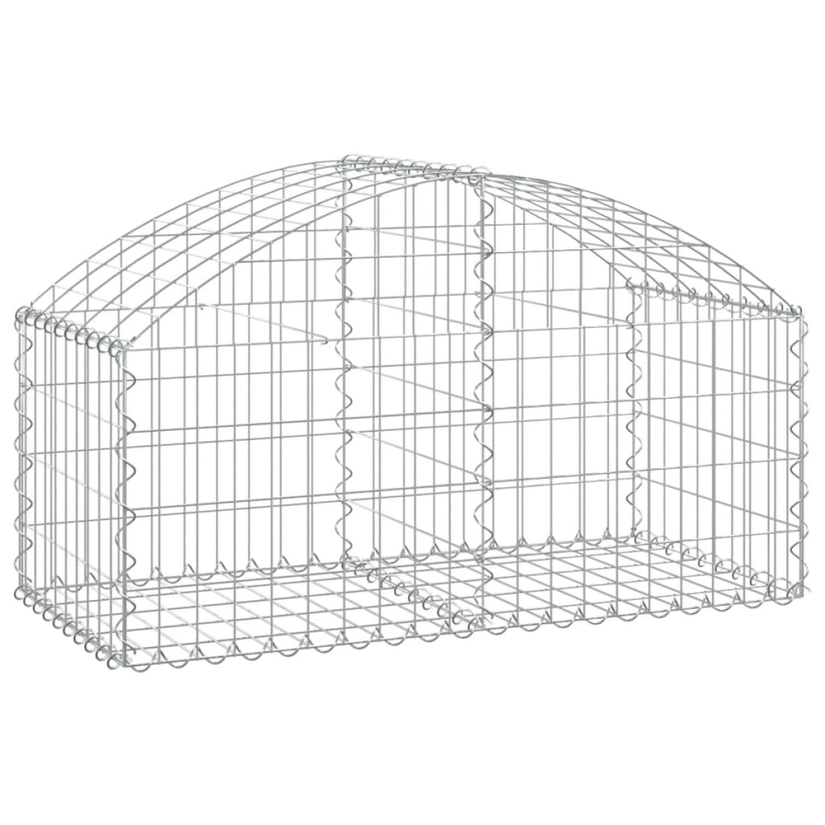 vidaXL Συρματοκιβώτιο Τοξωτό 100x50x40/60 εκ. από Γαλβανισμένο Χάλυβα