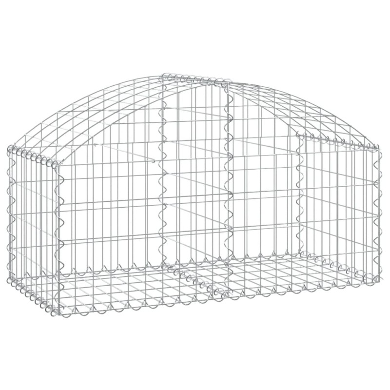 vidaXL Συρματοκιβώτιο Τοξωτό 100x50x40/60 εκ. από Γαλβανισμένο Χάλυβα