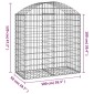 vidaXL Συρματοκιβώτιο Τοξωτό 100x50x100/120εκ. από Γαλβανισμένο Χάλυβα