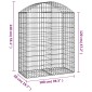 vidaXL Συρματοκιβώτιο Τοξωτό 100x50x120/140εκ. από Γαλβανισμένο Χάλυβα