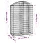 vidaXL Συρματοκιβώτιο Τοξωτό 100x50x140/160εκ. από Γαλβανισμένο Χάλυβα