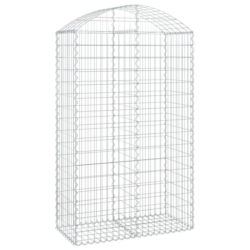 vidaXL Συρματοκιβώτιο Τοξωτό 100x50x160/180εκ. από Γαλβανισμένο Χάλυβα