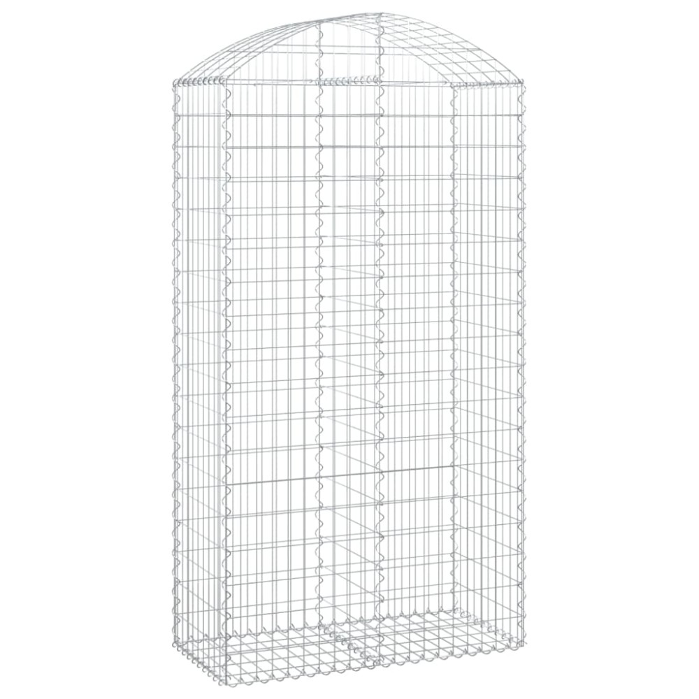 vidaXL Συρματοκιβώτιο Τοξωτό 100x50x180/200εκ. από Γαλβανισμένο Χάλυβα