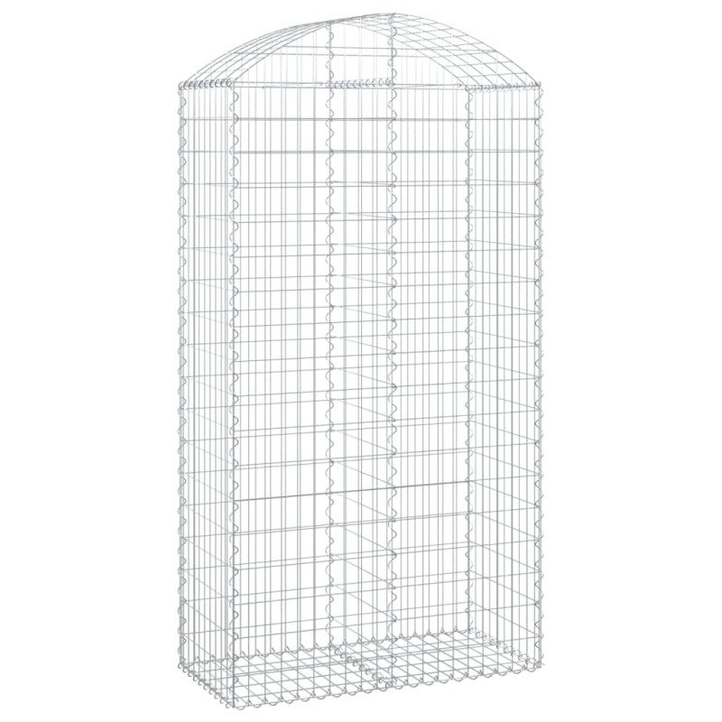 vidaXL Συρματοκιβώτιο Τοξωτό 100x50x180/200εκ. από Γαλβανισμένο Χάλυβα