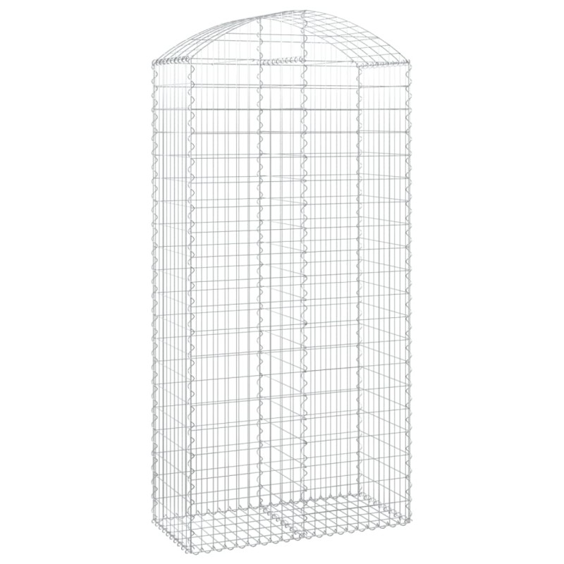vidaXL Συρματοκιβώτιο Τοξωτό 100x50x200/220εκ. από Γαλβανισμένο Χάλυβα