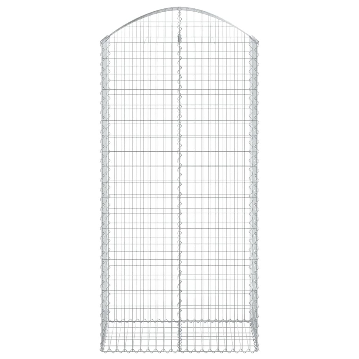 vidaXL Συρματοκιβώτιο Τοξωτό 100x50x200/220εκ. από Γαλβανισμένο Χάλυβα