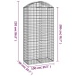 vidaXL Συρματοκιβώτιο Τοξωτό 100x50x200/220εκ. από Γαλβανισμένο Χάλυβα