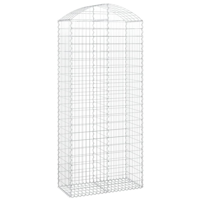 vidaXL Συρματοκιβώτιο Τοξωτό 100x50x220/240εκ. από Γαλβανισμένο Χάλυβα