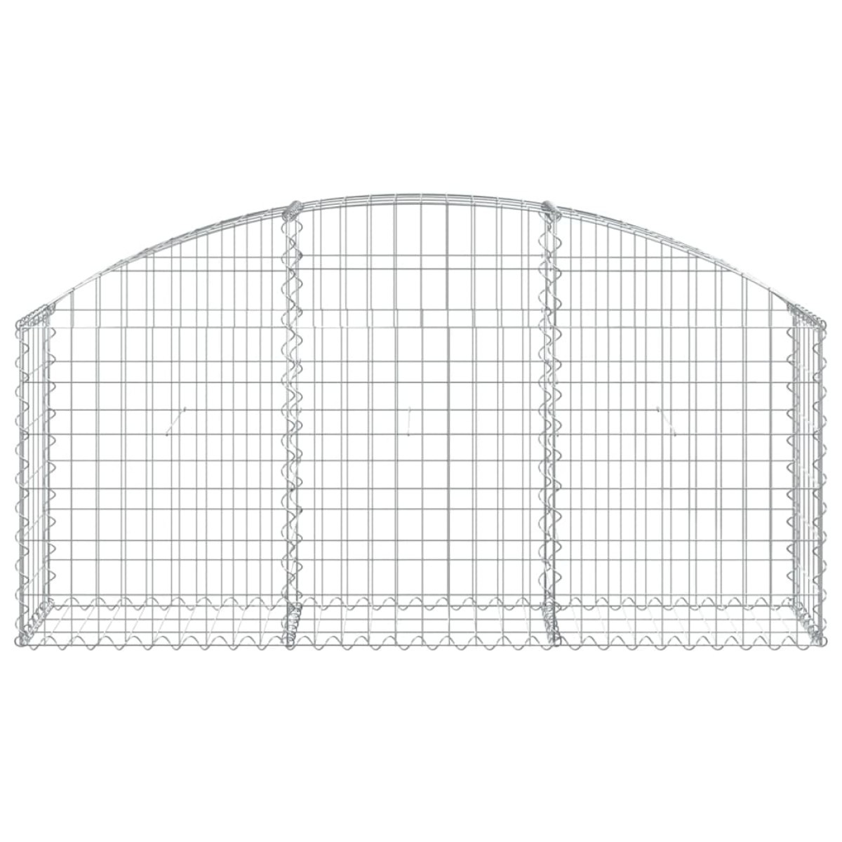 vidaXL Συρματοκιβώτιο Τοξωτό 150x30x60/80εκ. από Γαλβανισμένο Χάλυβα