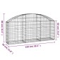 vidaXL Συρματοκιβώτιο Τοξωτό 150x30x60/80εκ. από Γαλβανισμένο Χάλυβα