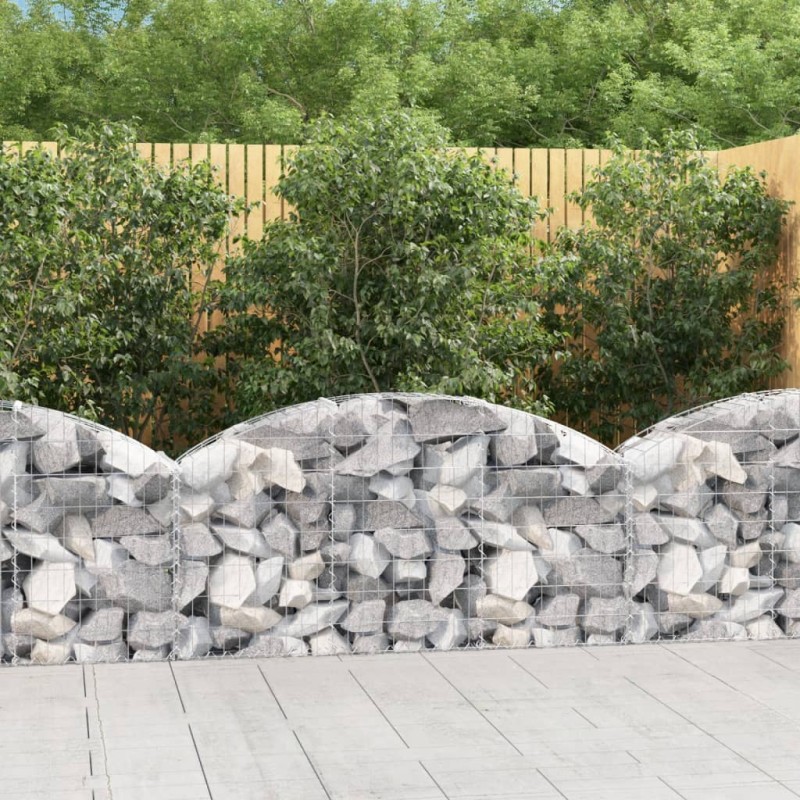 vidaXL Συρματοκιβώτιο Τοξωτό 150x30x60/80εκ. από Γαλβανισμένο Χάλυβα