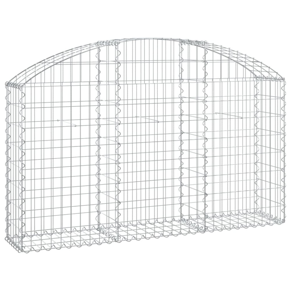 vidaXL Συρματοκιβώτιο Τοξωτό 150x30x80/100εκ. από Γαλβανισμένο Χάλυβα