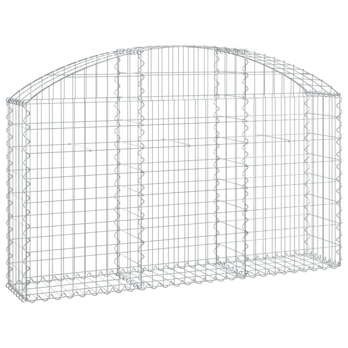vidaXL Συρματοκιβώτιο Τοξωτό 150x30x80/100εκ. από Γαλβανισμένο Χάλυβα